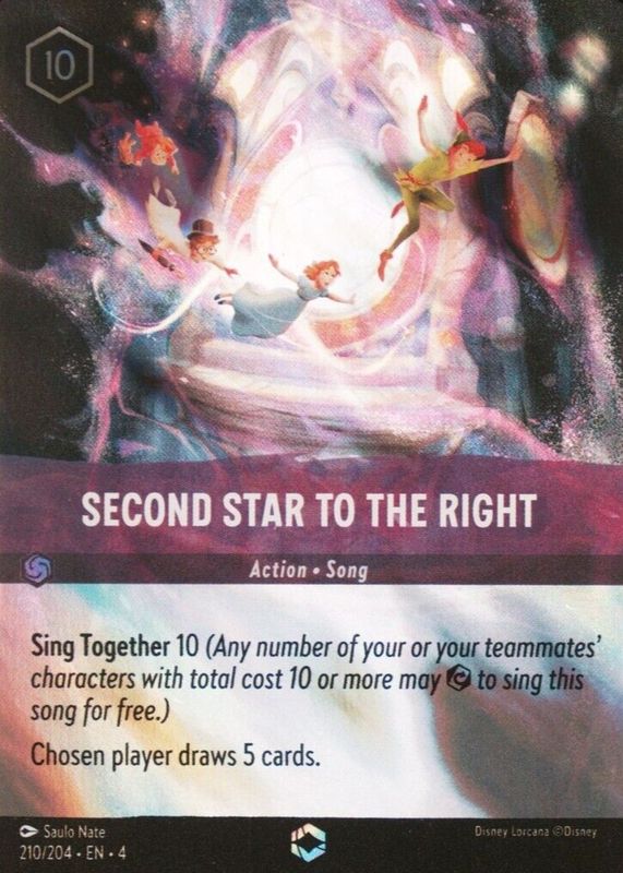 Second Star to the Right Disney Lorcana Cards Price Guide